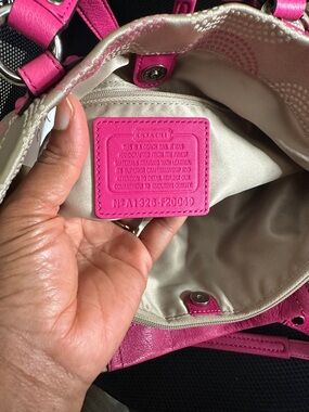 Coach Hot Pink Leather Shoulder Bag